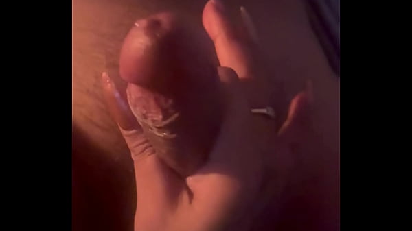 Stroking his cock